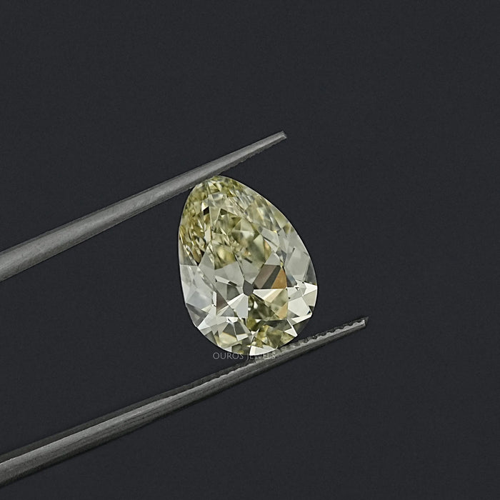 Old Mine Pear Cut Lab Grown Diamond  - JK