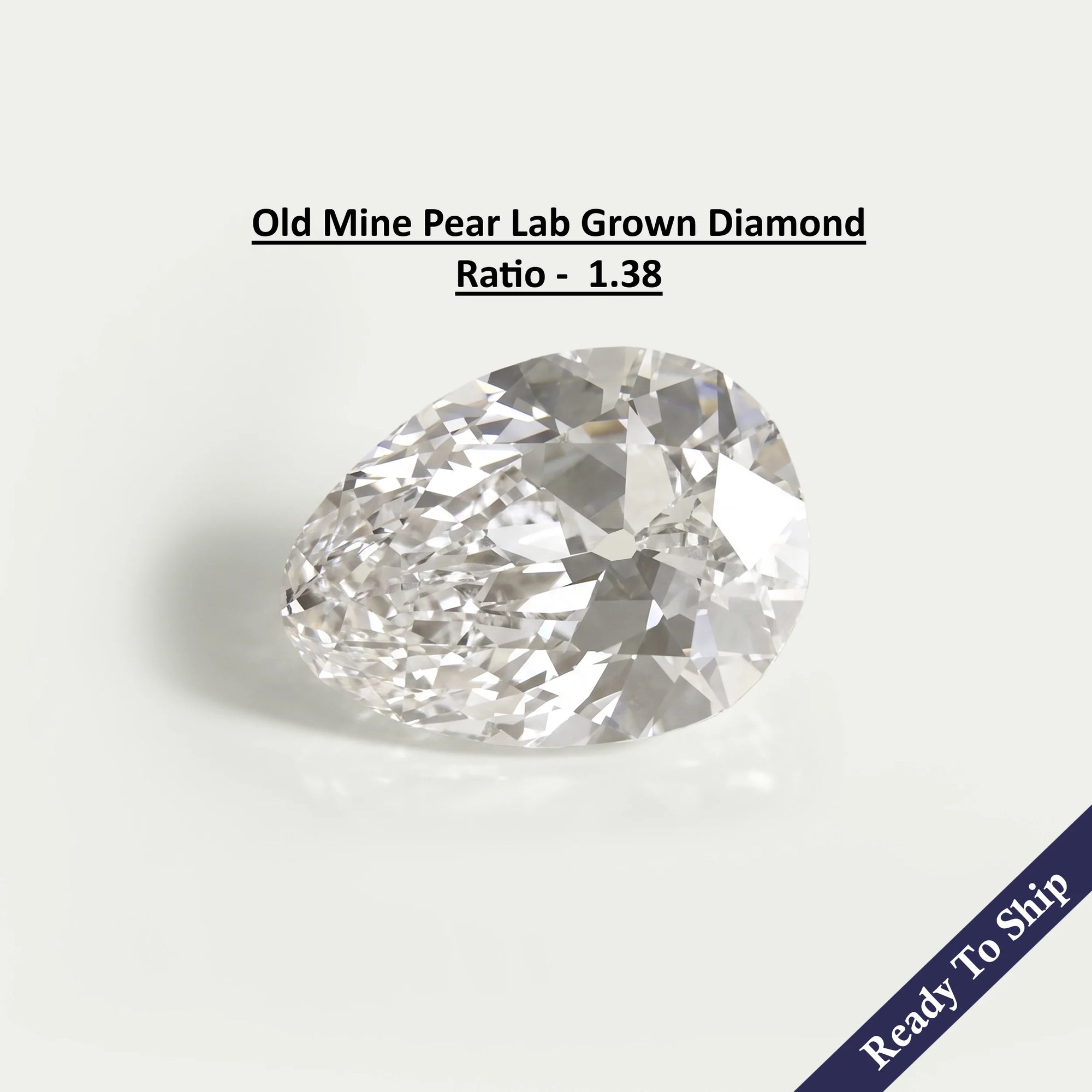 3.53 CT Old Mine Pear Lab Grown Loose diamond