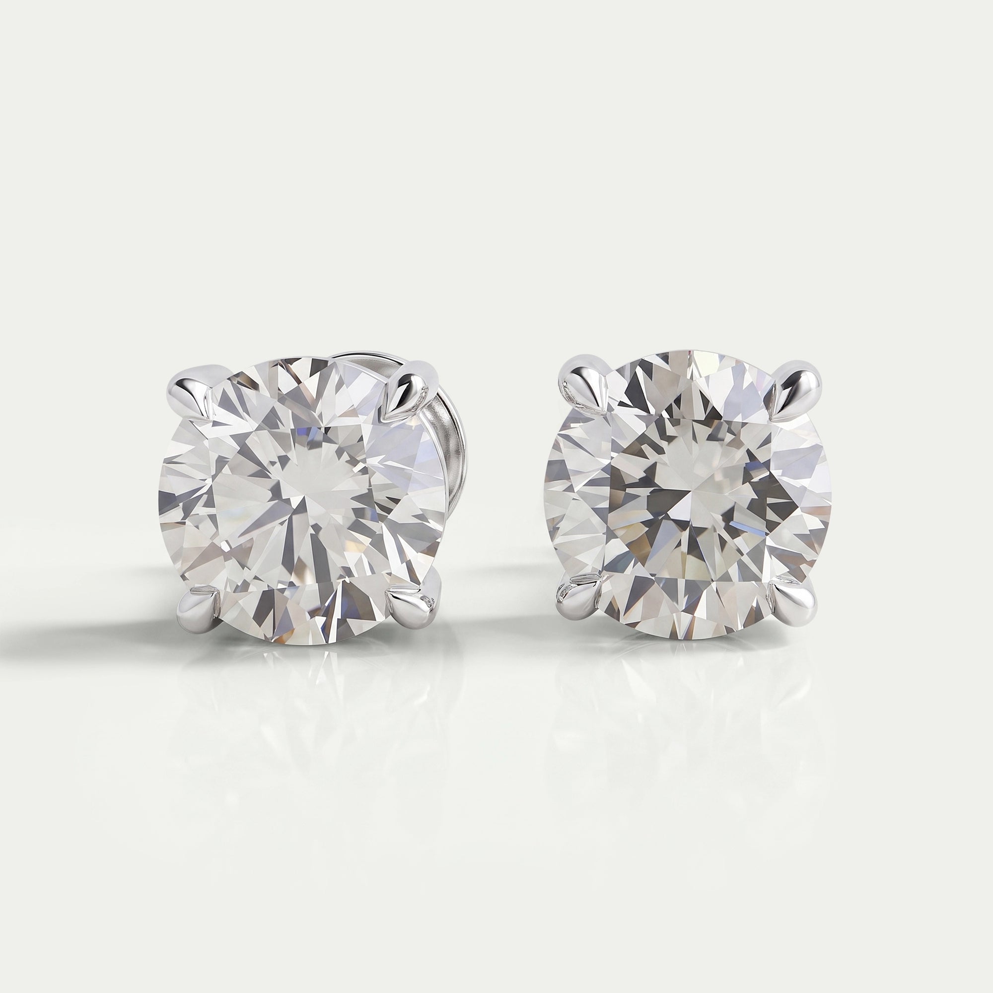 Olive Round Cut Lab Diamond Stud Earrings Earring