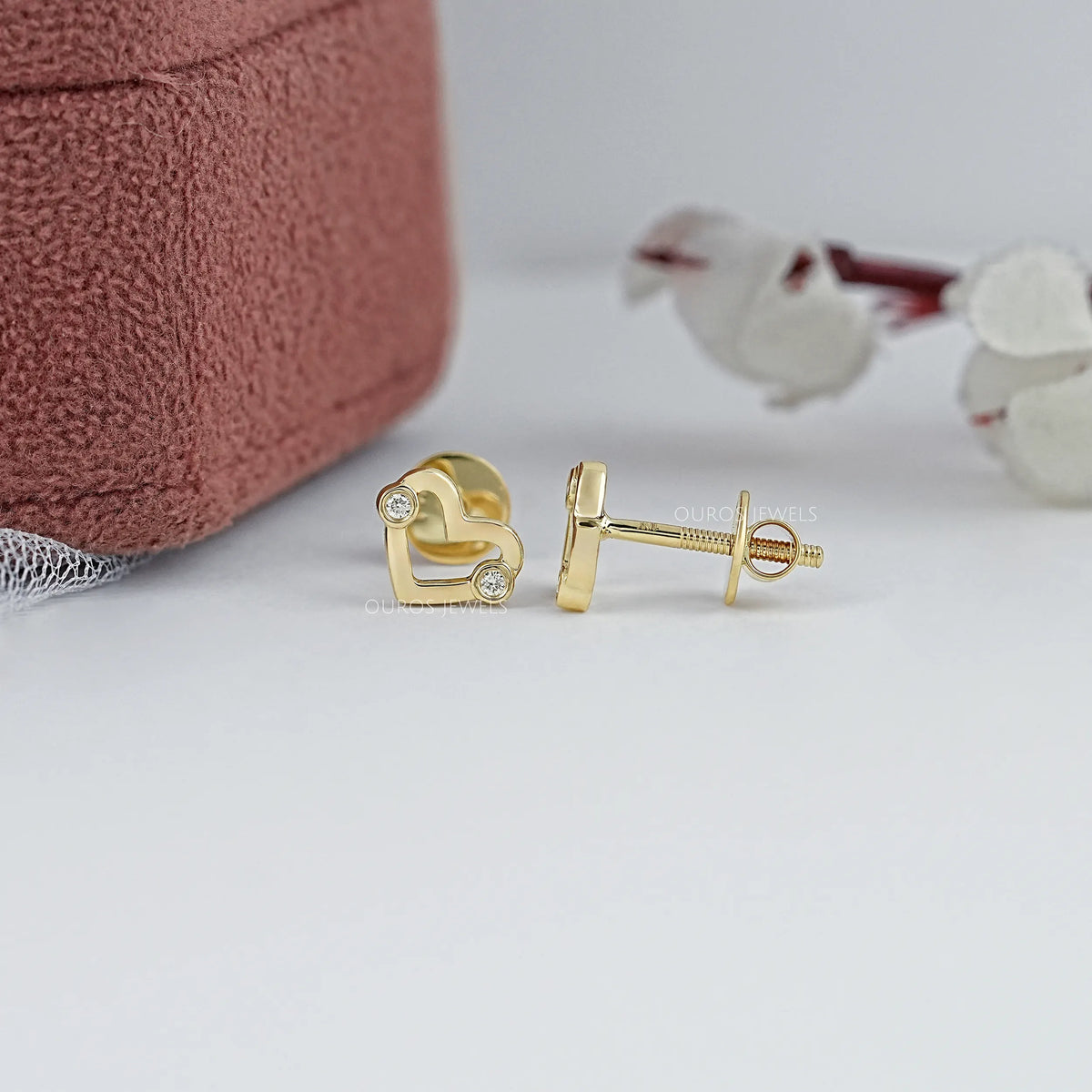 Open Heart Shape Stud Earrings Earring