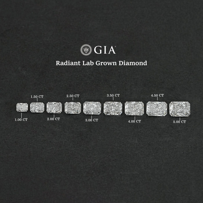 IGI Certified Raidiant Cut Lab Diamonds