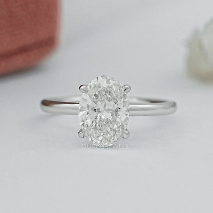IGI Certified Oval Cut Solitaire Engagement Ring Ring