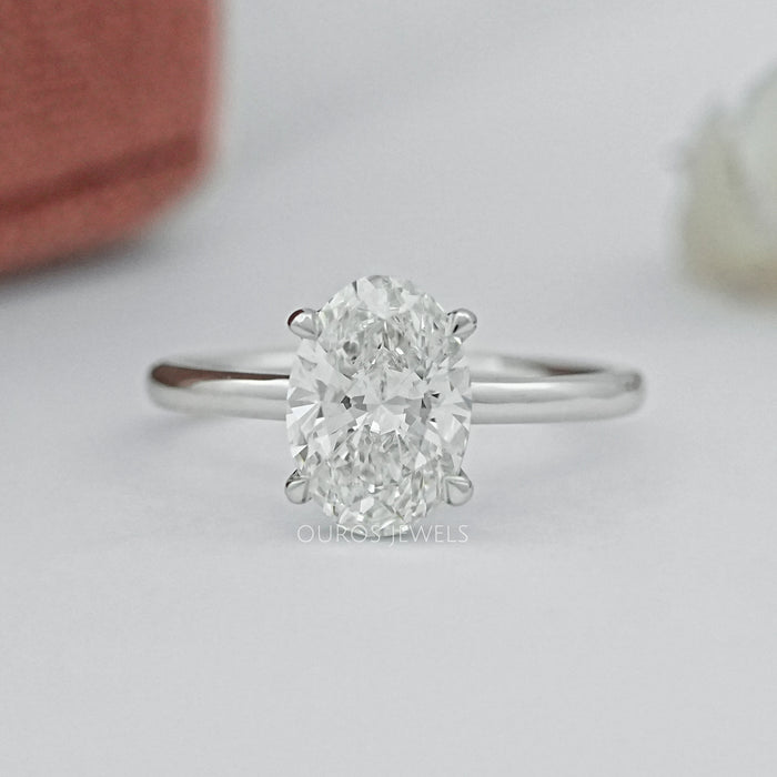 Oval Six Prong Diamond Solatire Ring