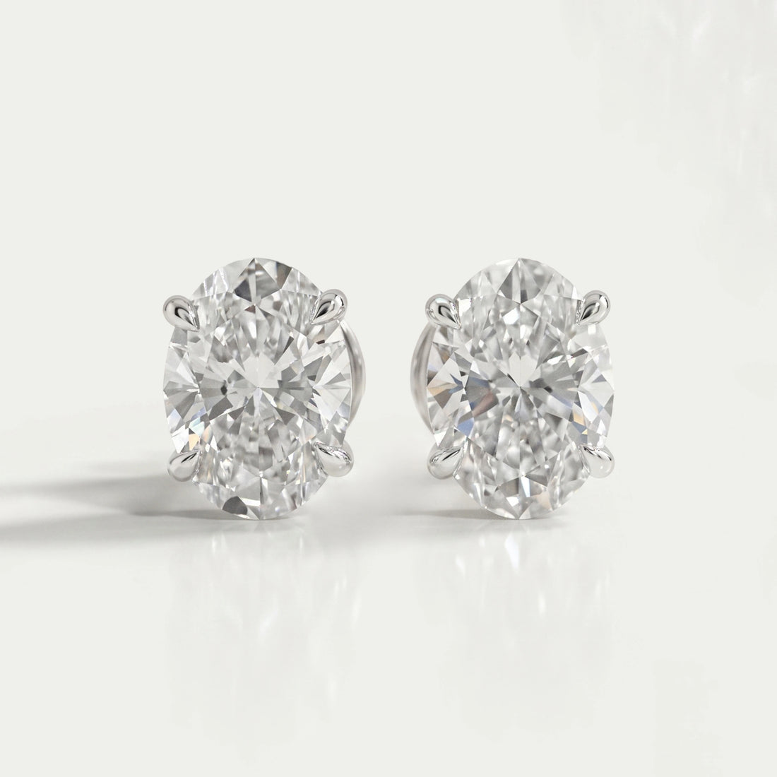Oval Cut Lab Grown Diamond Stud Earrings Earring