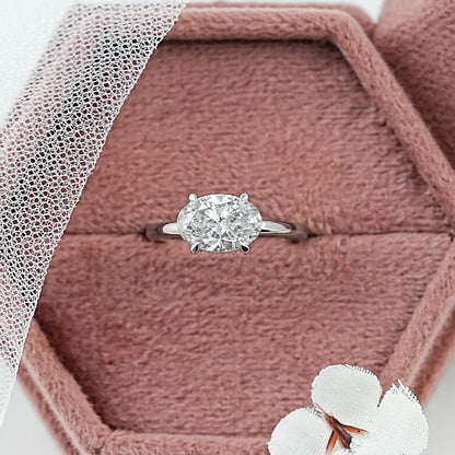 Pear Shaped Diamond Solitaire Bezel Set Ring