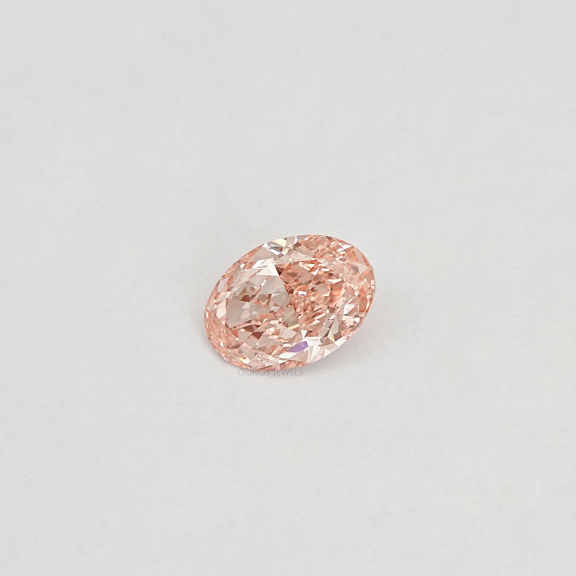Pink Brilliant Oval Cut Lab Diamond