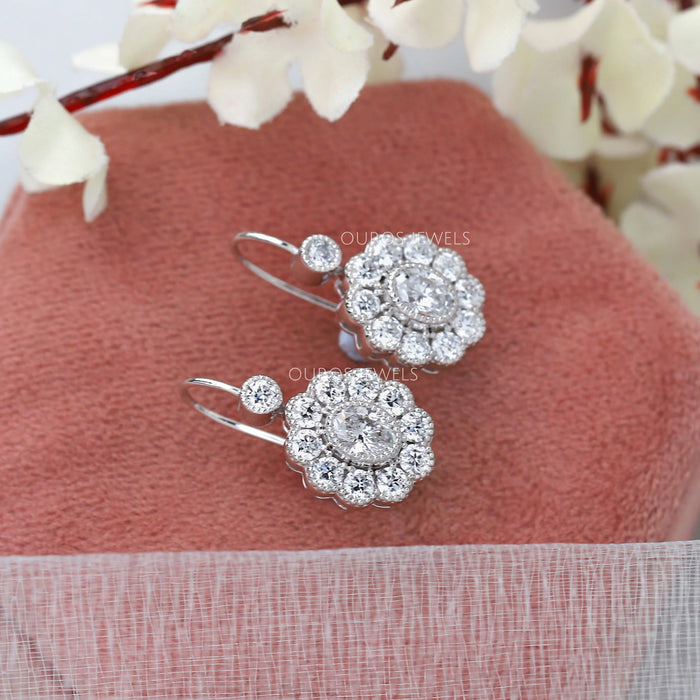 Oval Lab Diamond Drop and Dangle Earrings