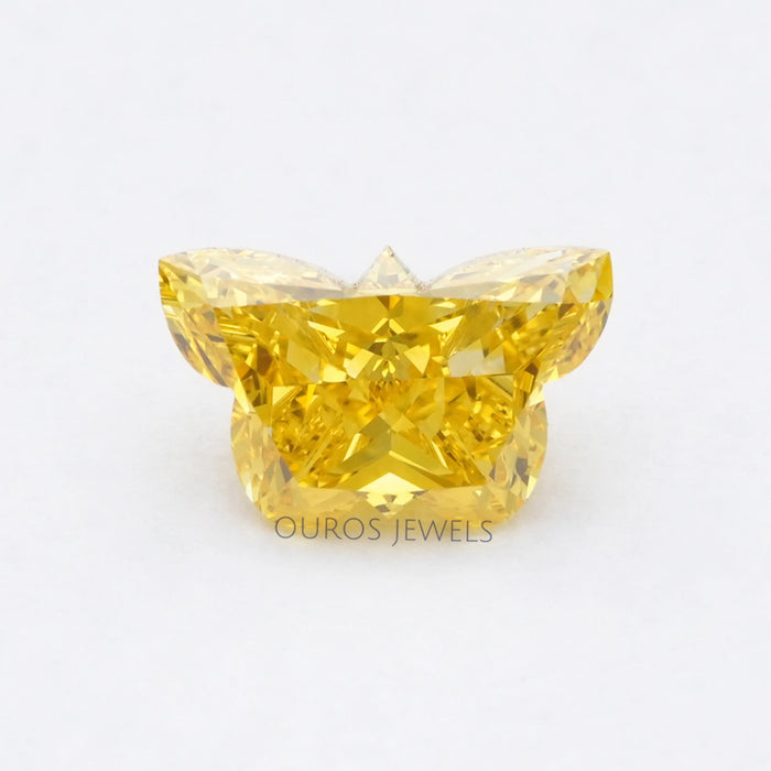 Yellow Butterfly Cut Lab Created Diamond