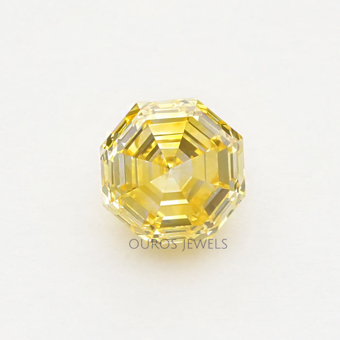 Yellow Octagon Loose Lab Created Diamond