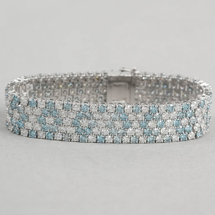 Multi Row Blue Lab Diamond Bracelet