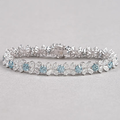 Pear-Shaped Flower Diamond Bracelet Bracelet