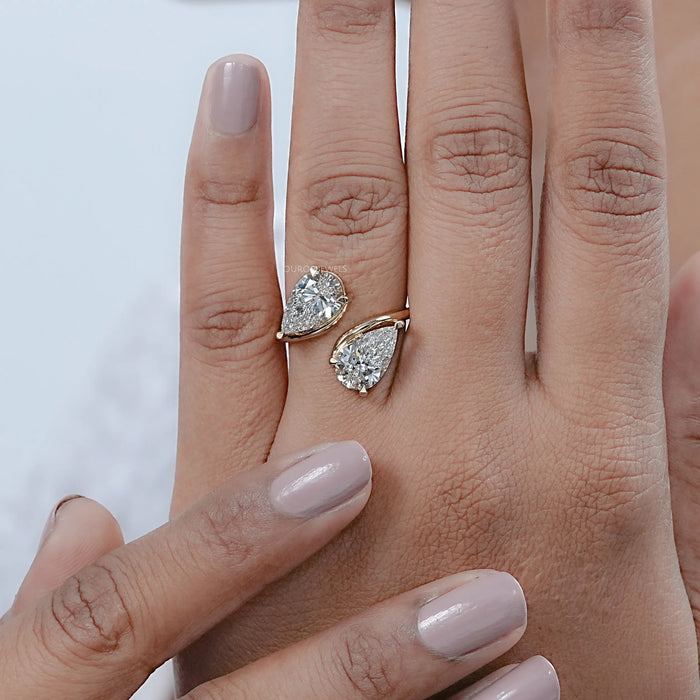 Pear Lab Diamond Toi Et Moi Engagement Ring