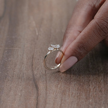 Oval And Pear Lab Diamond Toi Et Moi Ring Ring