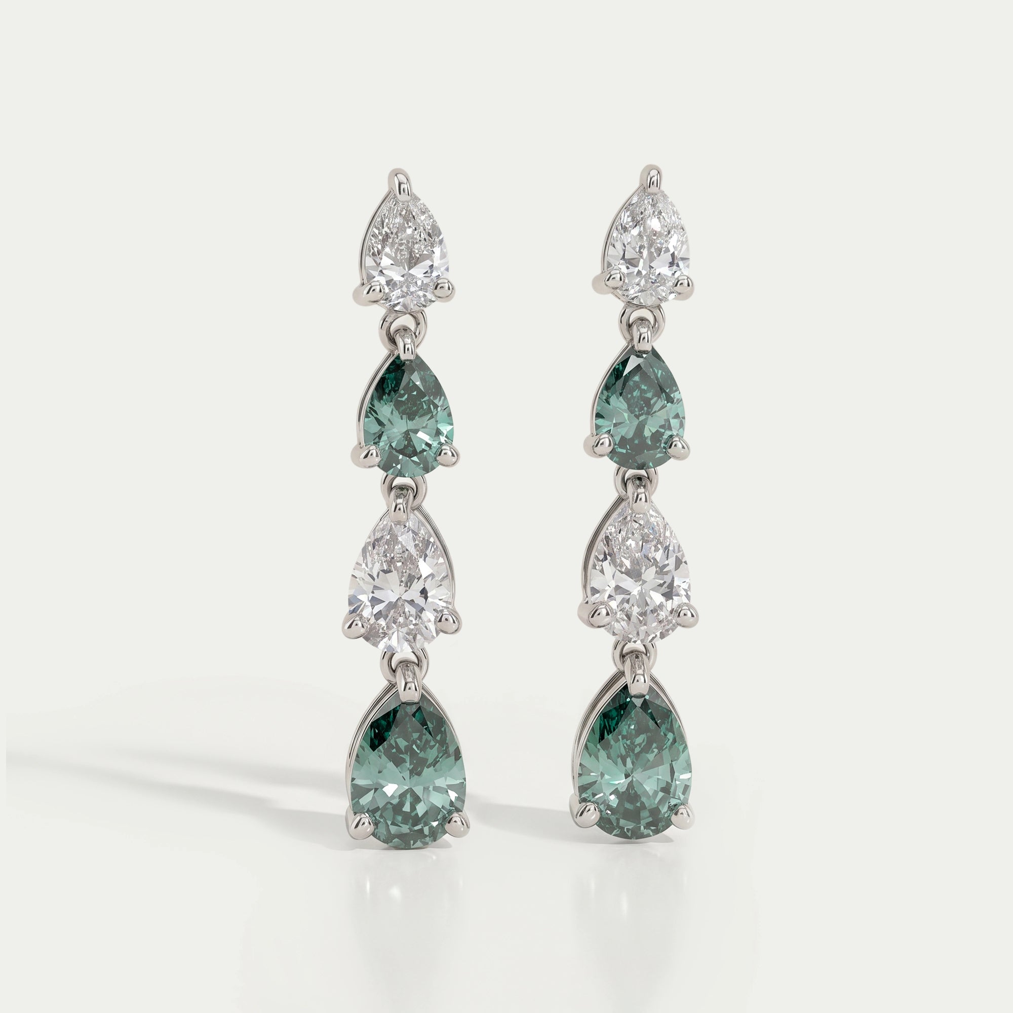 Pear Cut Lab Diamond Dangle Earrings Earrings