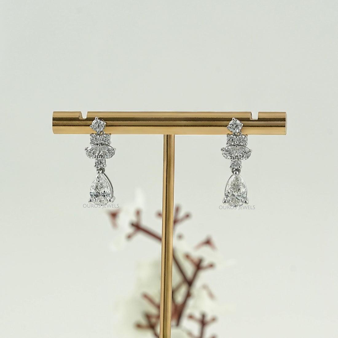 Pear Lab Grown Diamond Drop Earrings Earrings