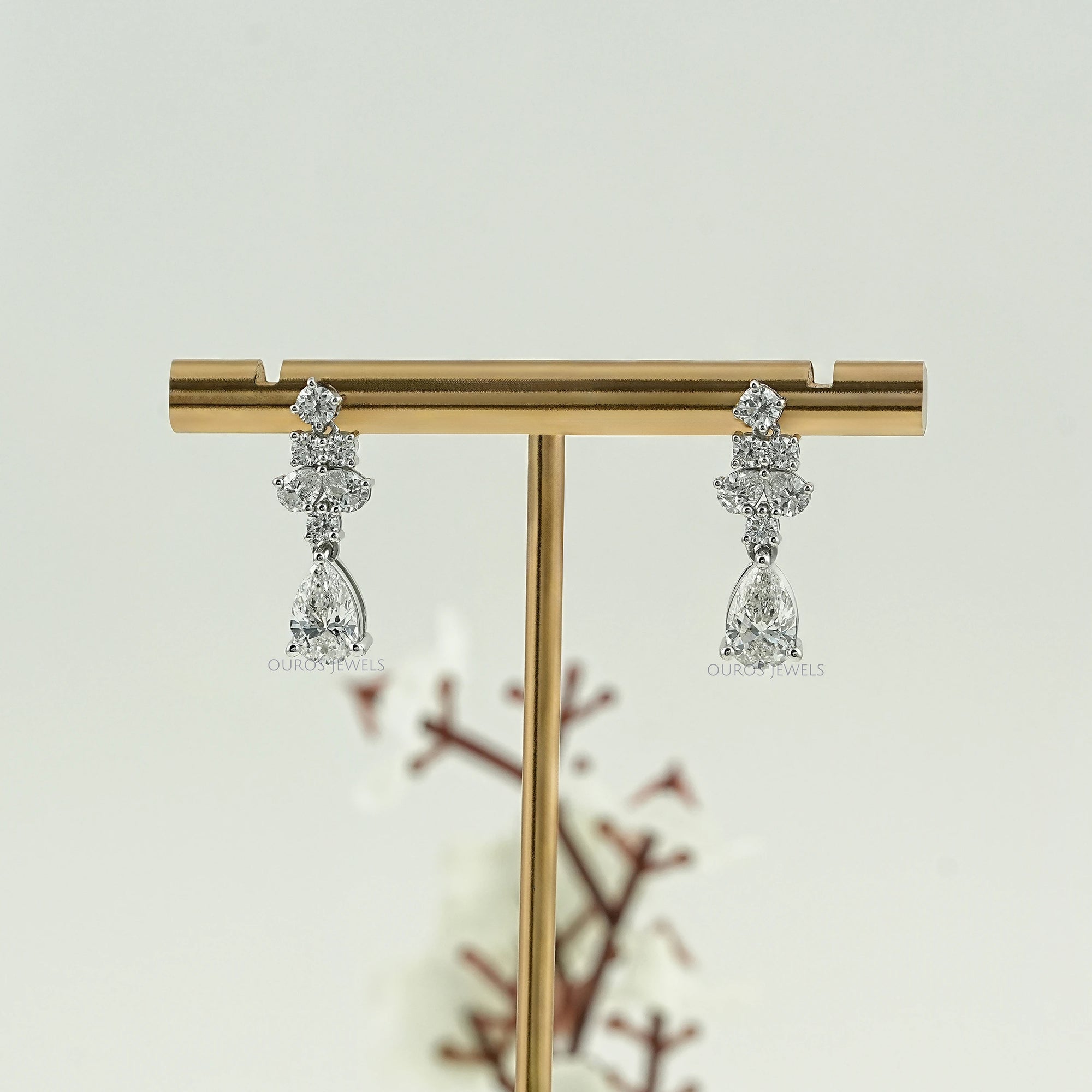 Pear Lab Grown Diamond Drop Earrings Earrings