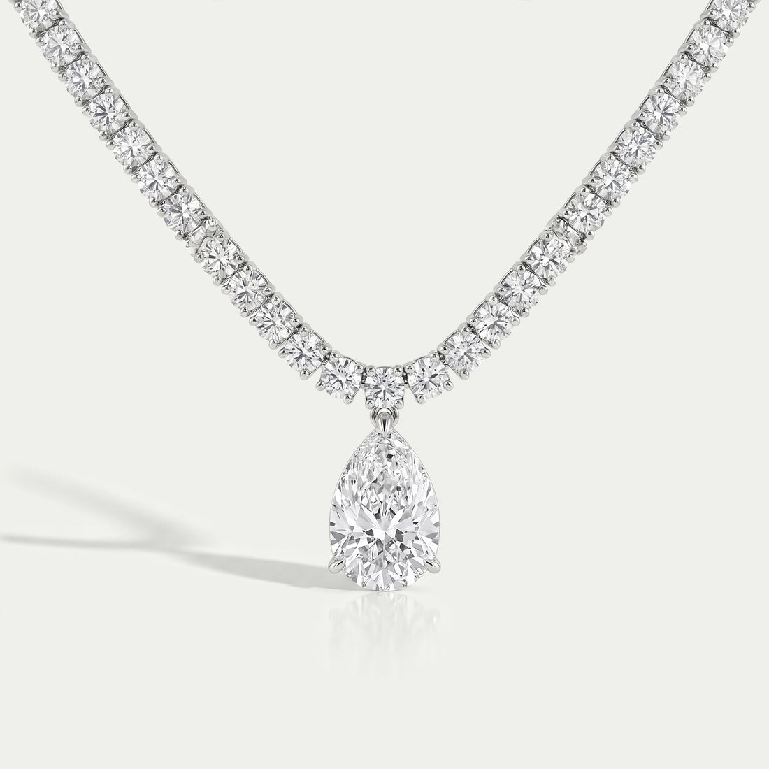 Pear Lab Diamond Tennis Necklace Necklaces