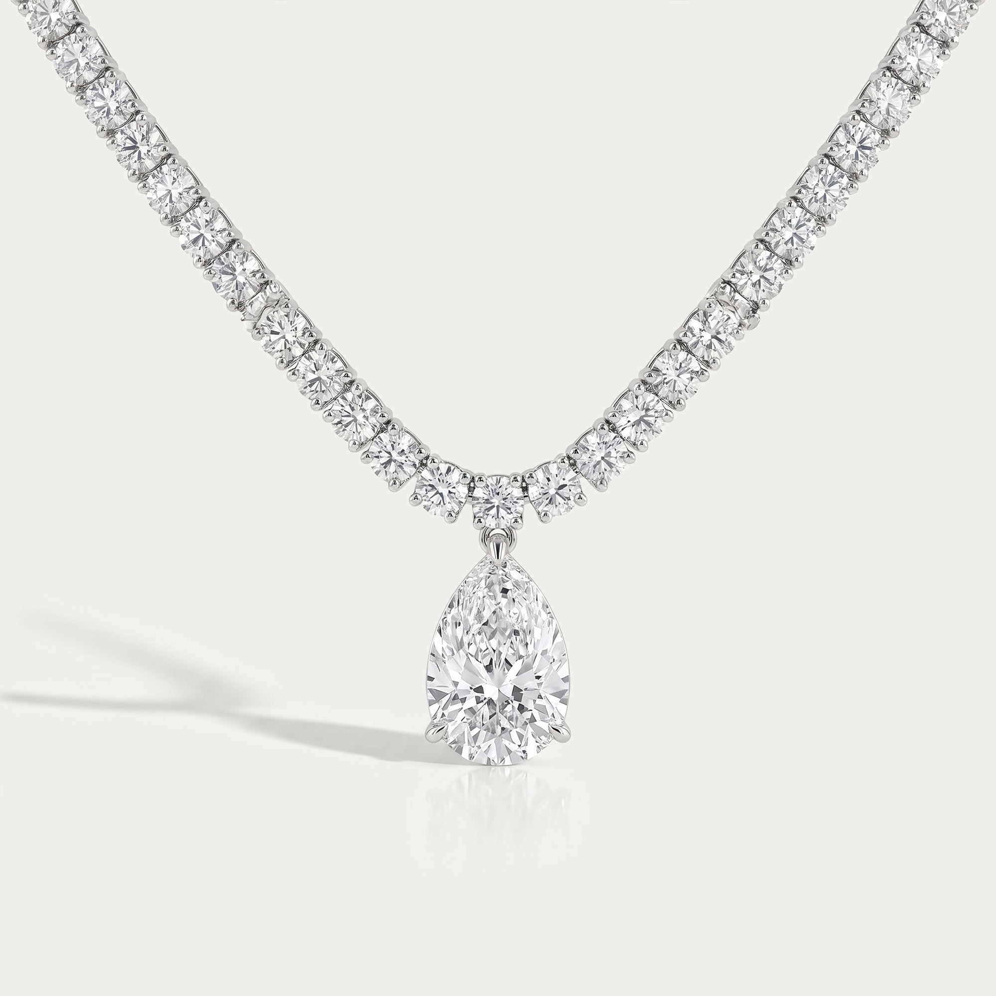 Pear Lab Diamond Tennis Necklace Necklaces