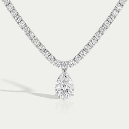 Pear Lab Diamond Tennis Necklace Necklaces