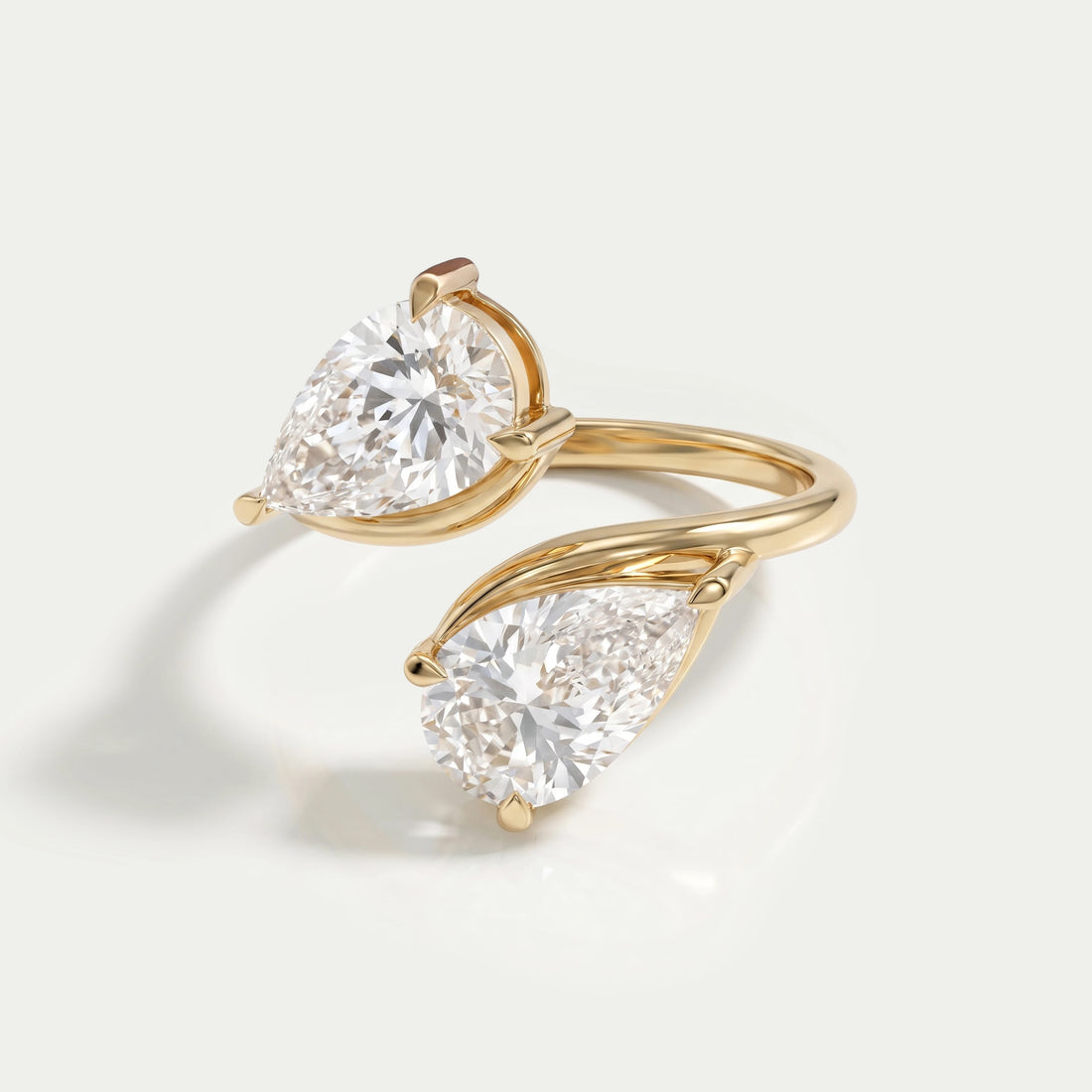 Pear Lab Diamond Toi Et Moi Engagement Ring Rings