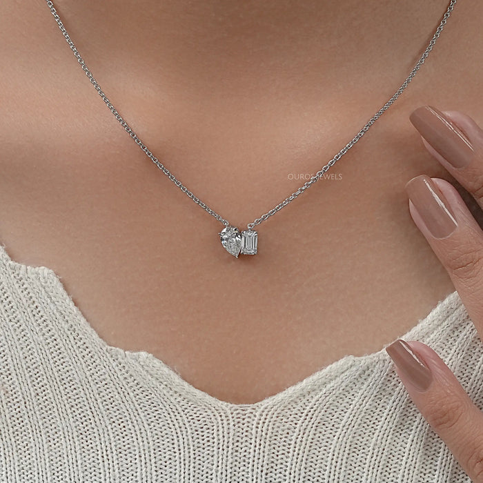 Pear And Emerald Lab Diamond Toi Moi Pendant