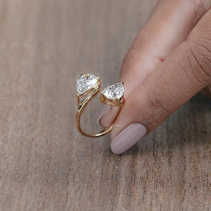 Pear Lab Diamond Toi Et Moi Engagement Ring