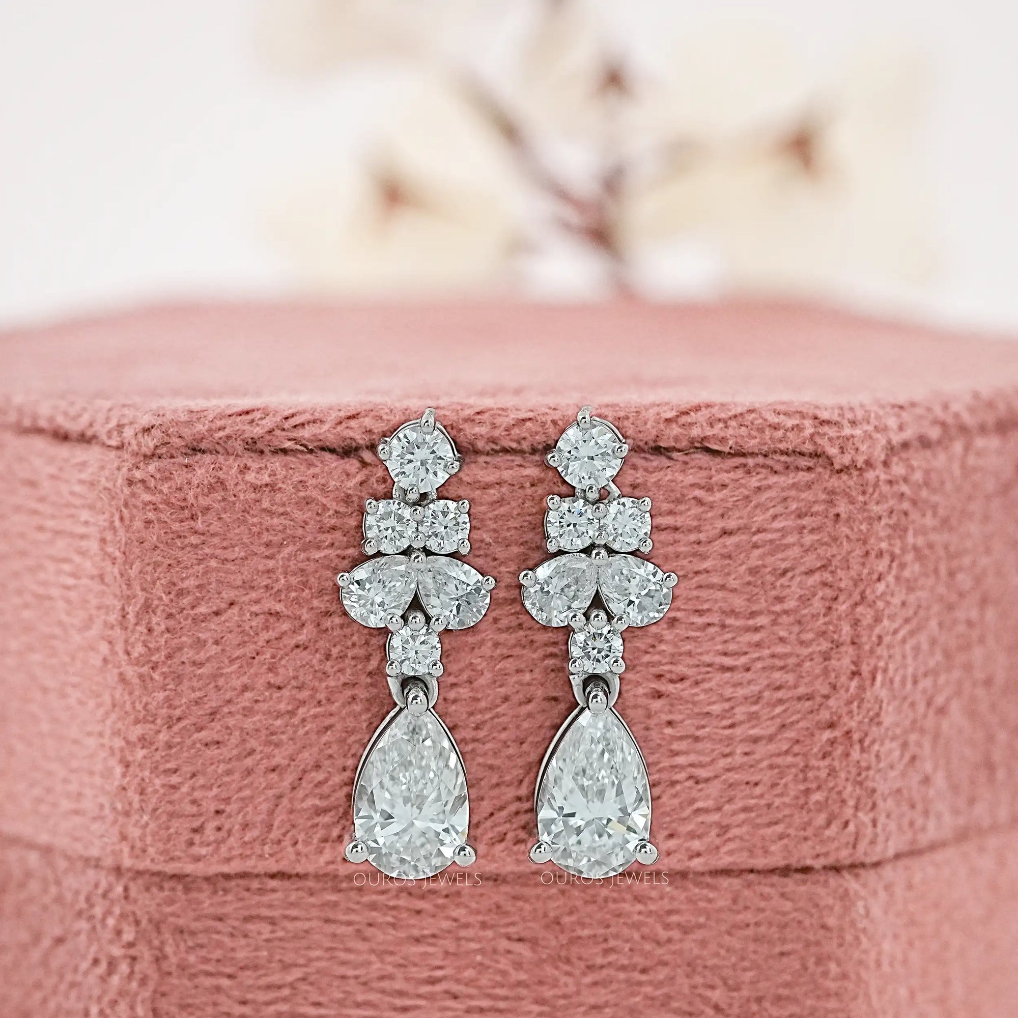 Pear Lab Grown Diamond Drop Earrings Earrings