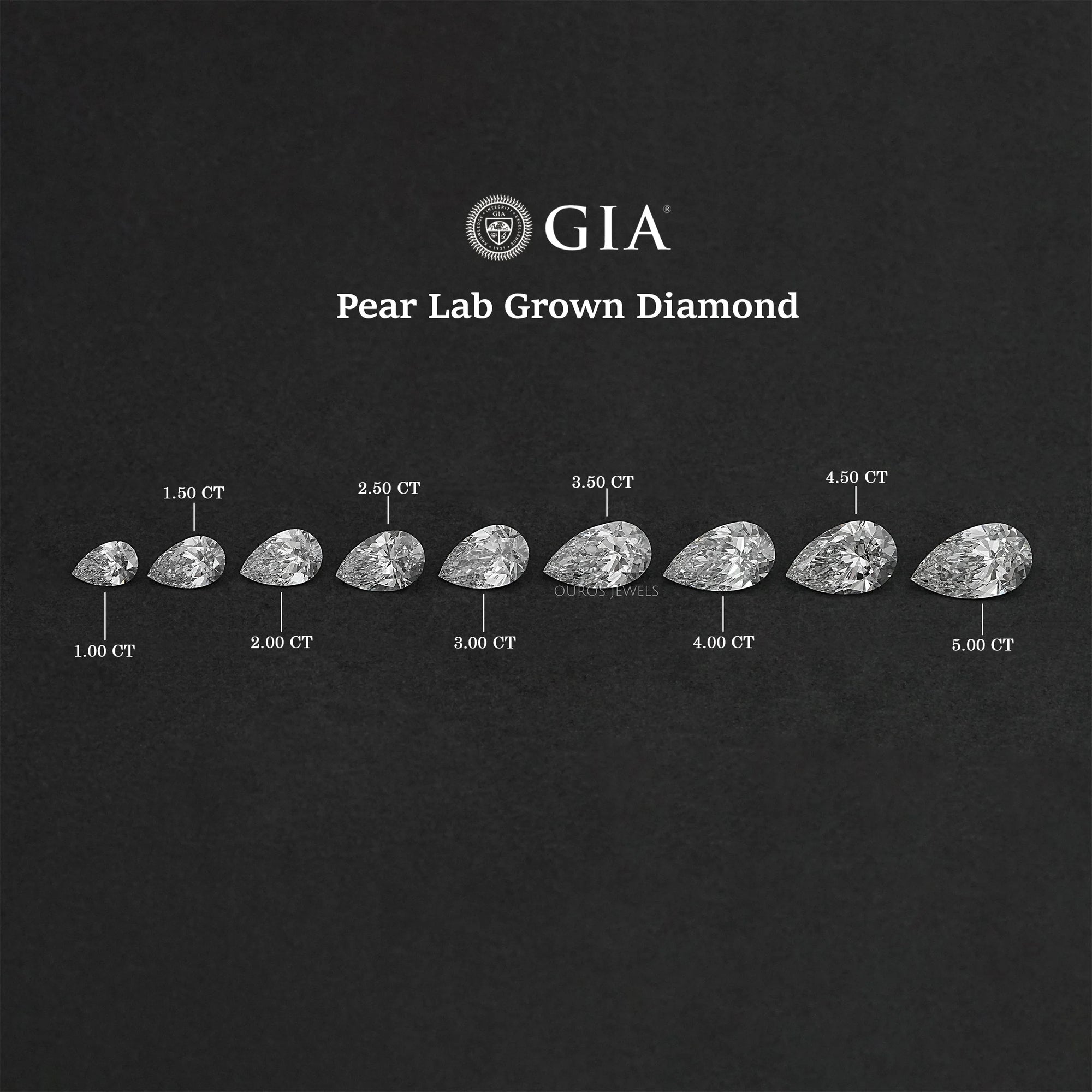 Certified Pear Cut Lab Grown Diamond Loose