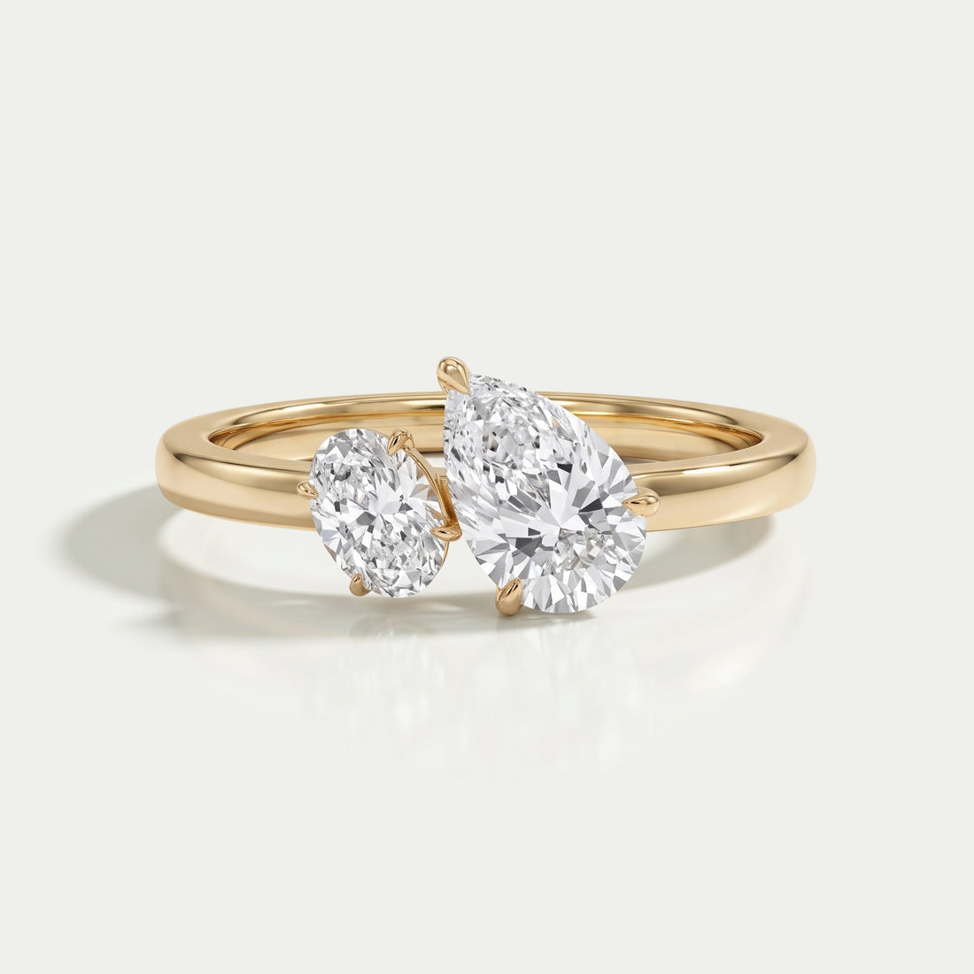 Oval And Pear Lab Diamond Toi Et Moi Ring Ring