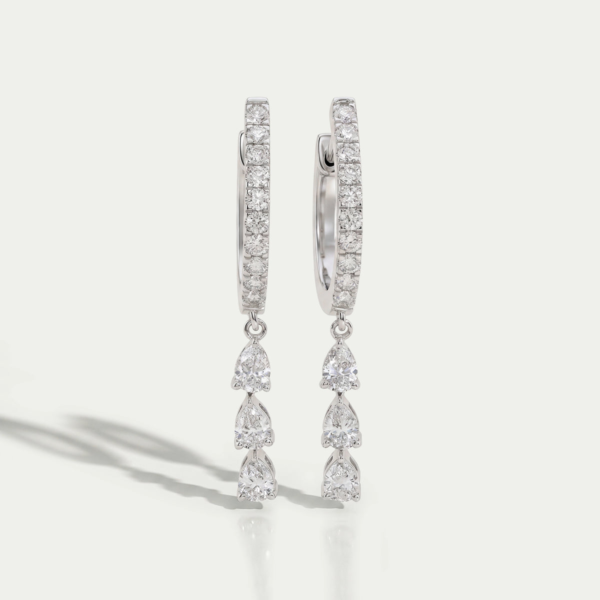 Pear Cut Lab Diamond Drop And Dangle Earrings Earring