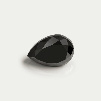 4.45 Carat Pear Shape Black Loose Lab Grown Diamond