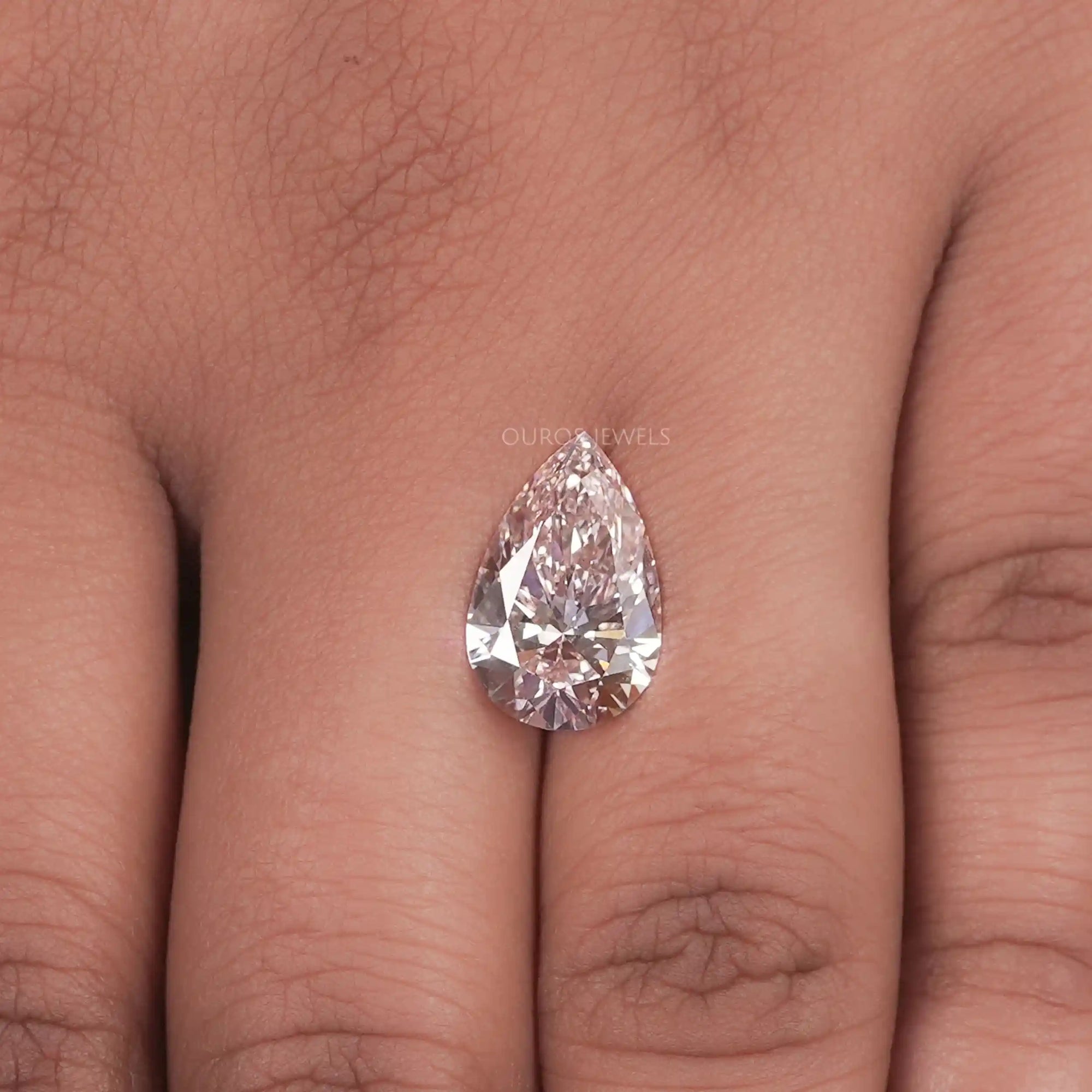 5.10 Carat Pear Cut Fancy Pink Lab Diamond Loose
