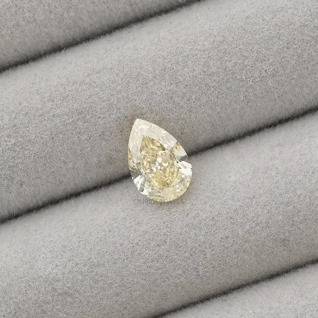 2.15 Carat Yellow Pear Cut Lab Diamond