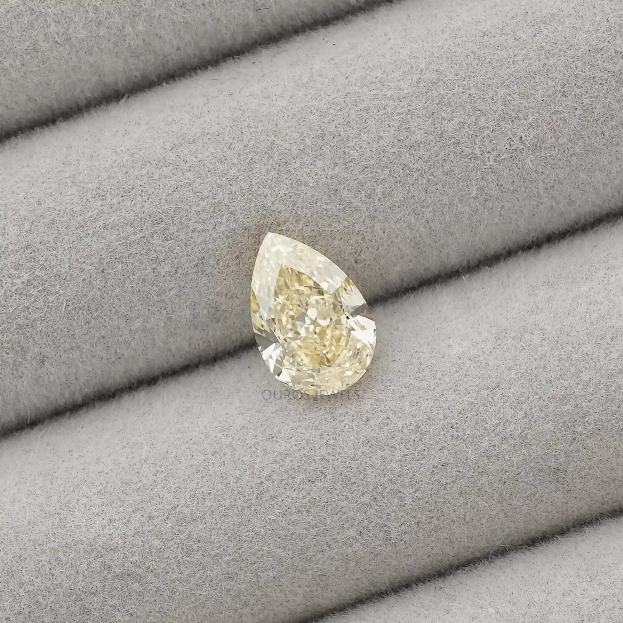 2.15 Carat Yellow Pear Cut Lab Diamond