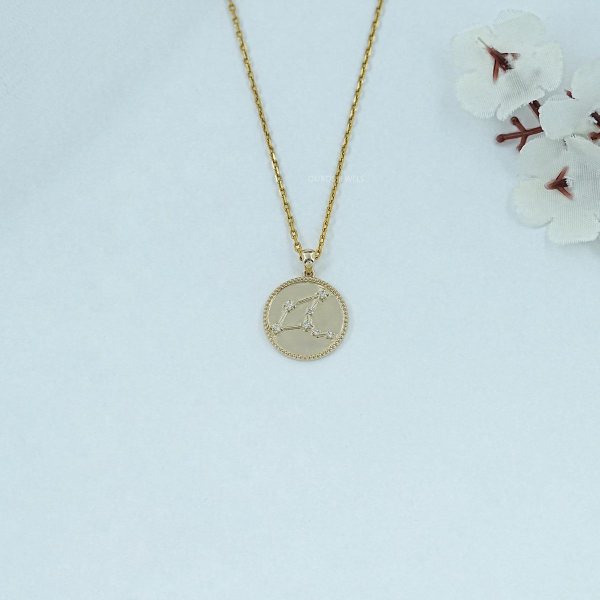 Virgo Zodiac Sign Peridot Gemstone Pendant Necklaces
