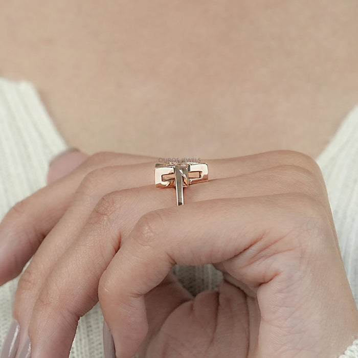 Star Pie Cut Solitaire Bezel Setting Engagement Ring