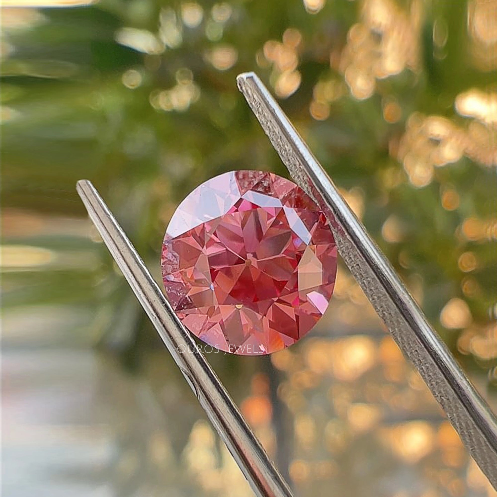2.50 Carat Pink Old European Round Cut Lab Diamond