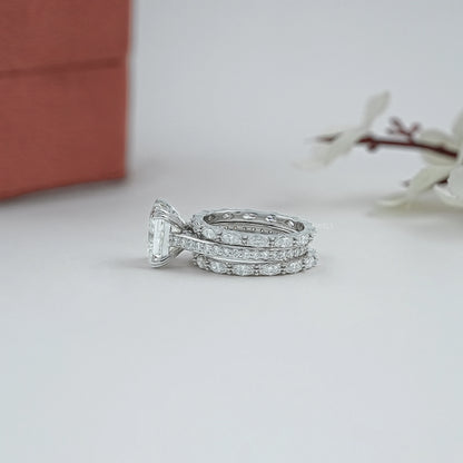 Lab Grown Round Diamond Ring Bridal Set