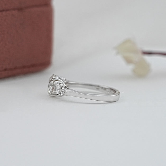 Round And Princess Diamond Seven Stone Engagement Ring