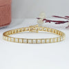 Princess Cut Lab Grown Diamond Tennis Bracelet 