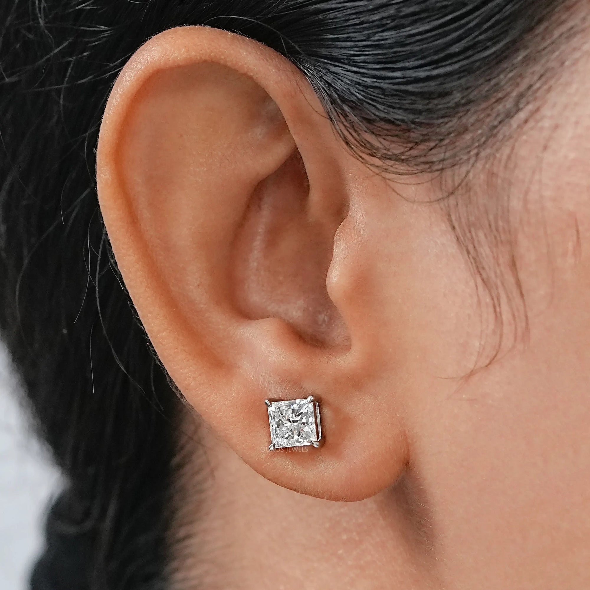 Princess Lab Grown Diamond Stud Earrings