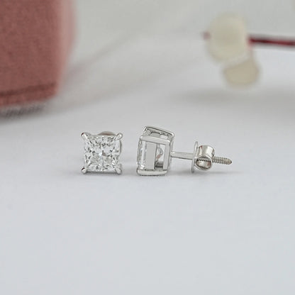 Princess Lab Grown Diamond Stud Earrings