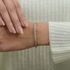Princess Cut Lab Grown Diamond Tennis Bracelet 