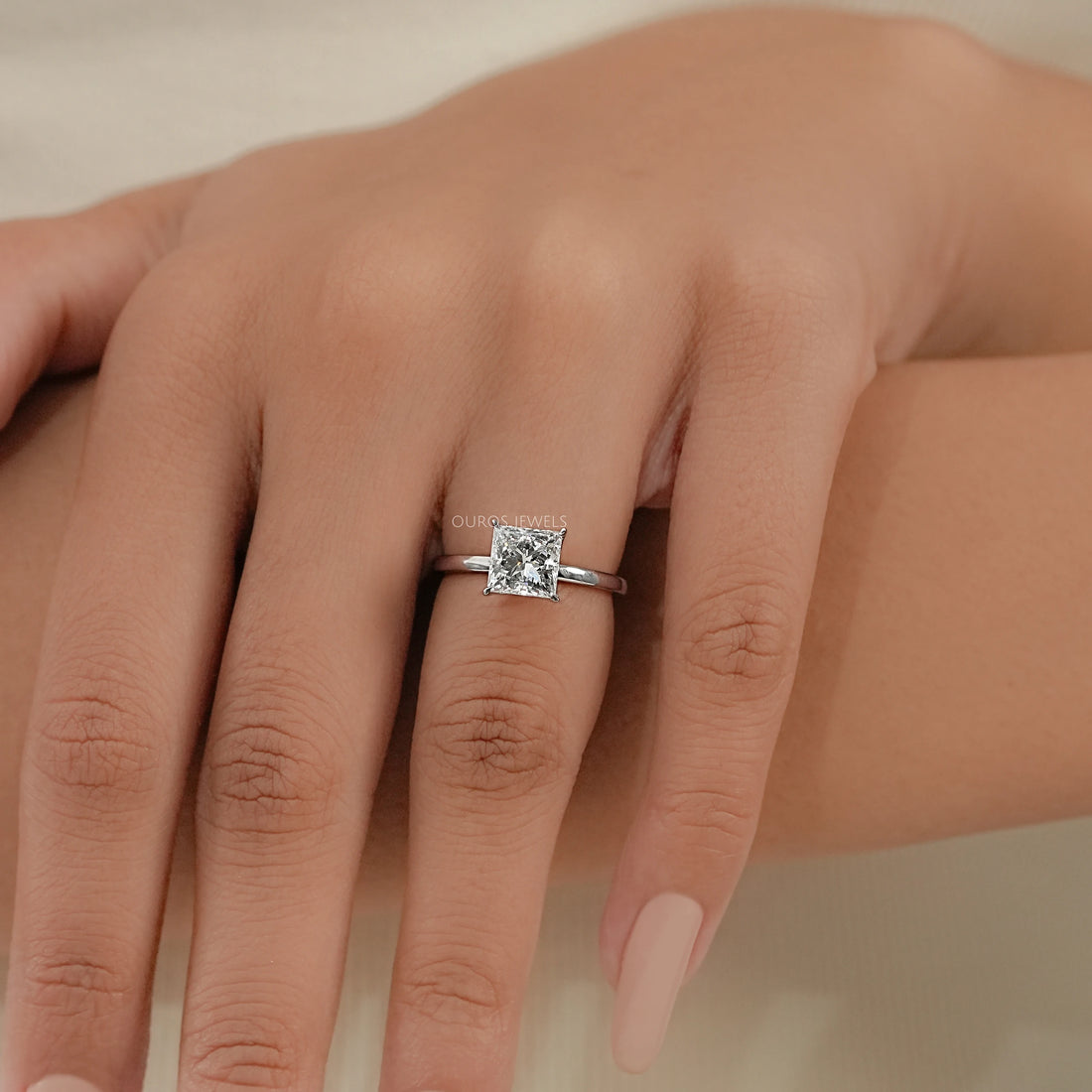 Princess Lab Grown Diamond Tulip Ring Ring