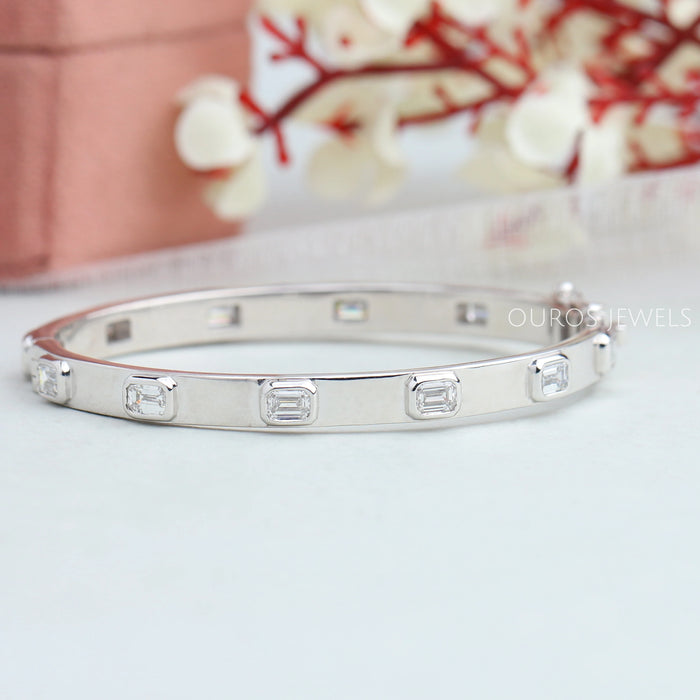 Emerald Cut Diamond Bangle - Wristwear