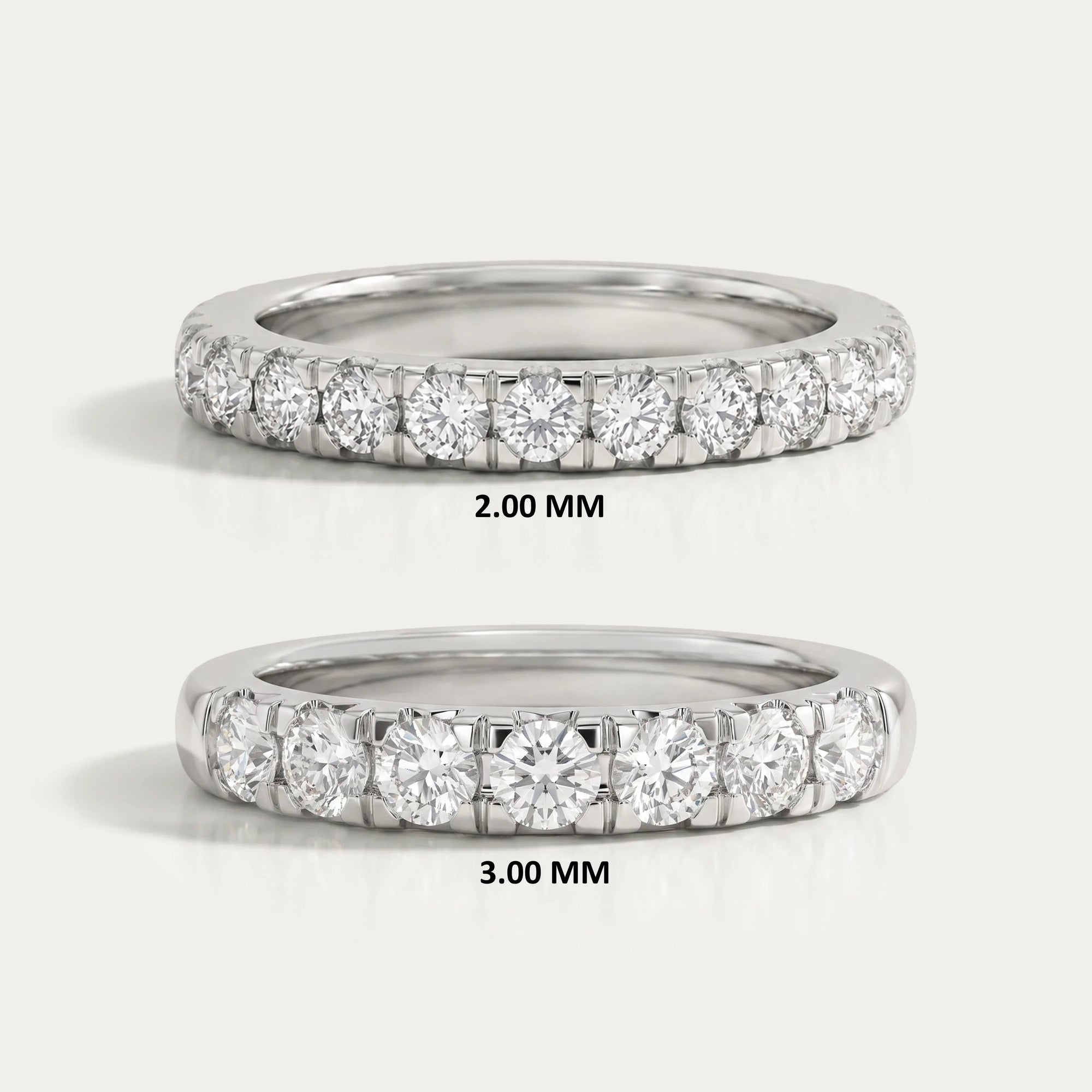 Round Lab Grown Diamond Half Eternity Band