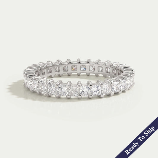 Princess Cut Full Eternity Wedding Band
