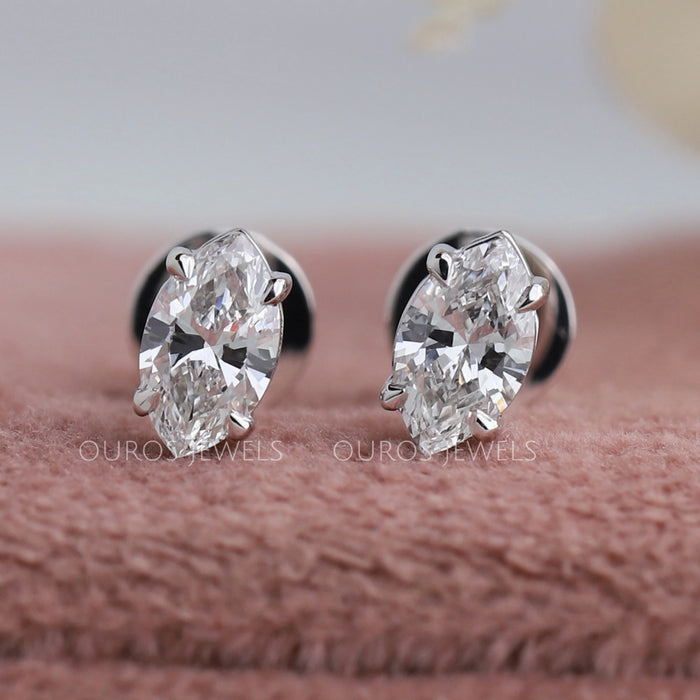 Marquise Cut Lab Grown Diamond Earrings