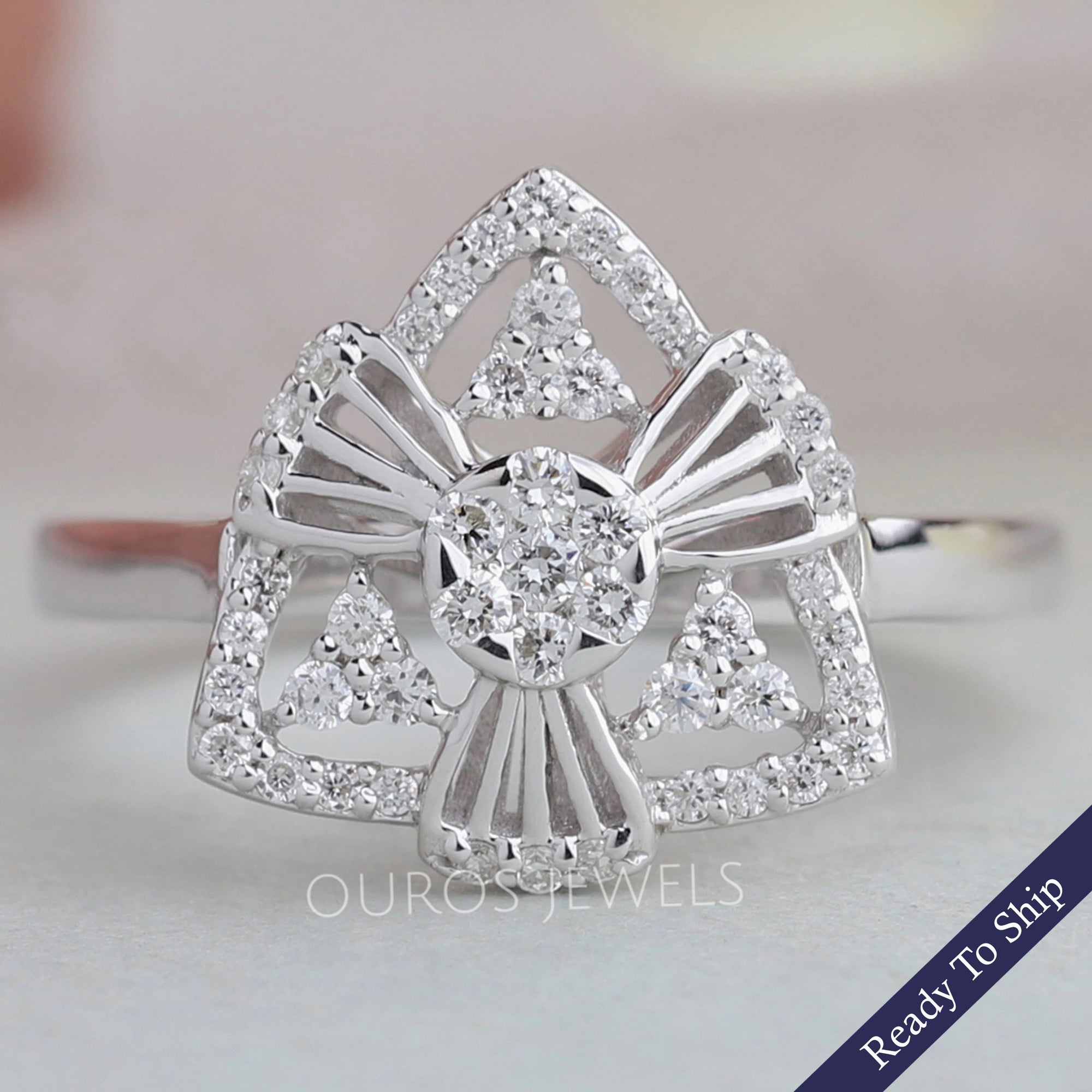 Triangle Shape Bridal Engagement Ring