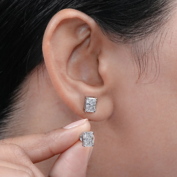 IGI Certified Radiant Cut Diamond Studs